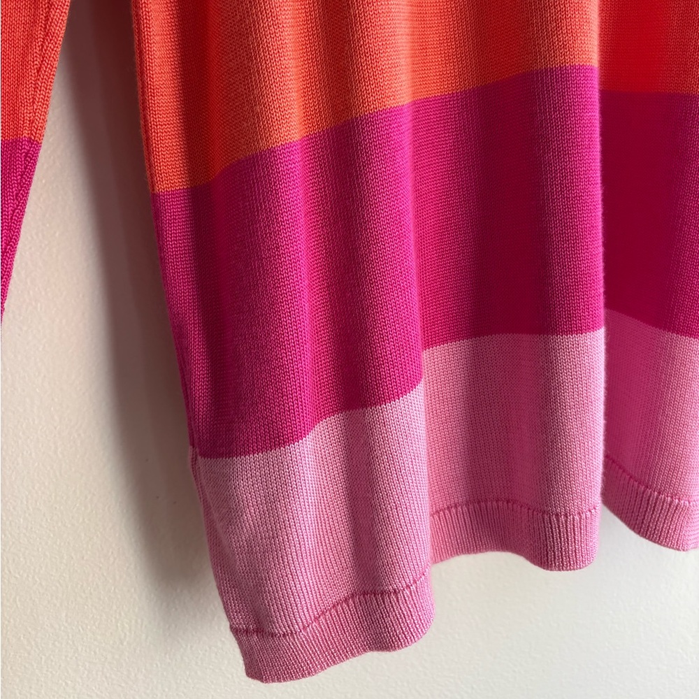 Lauren Ralph Lauren Pink and Orange Striped Sweater - Picture 5 of 7